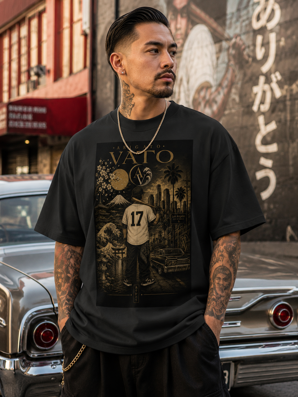 AV Men's Oversized faded t-shirt